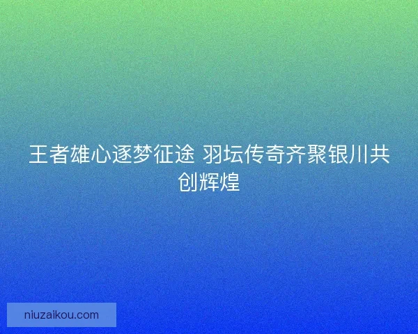 王者雄心逐梦征途 羽坛传奇齐聚银川共创辉煌